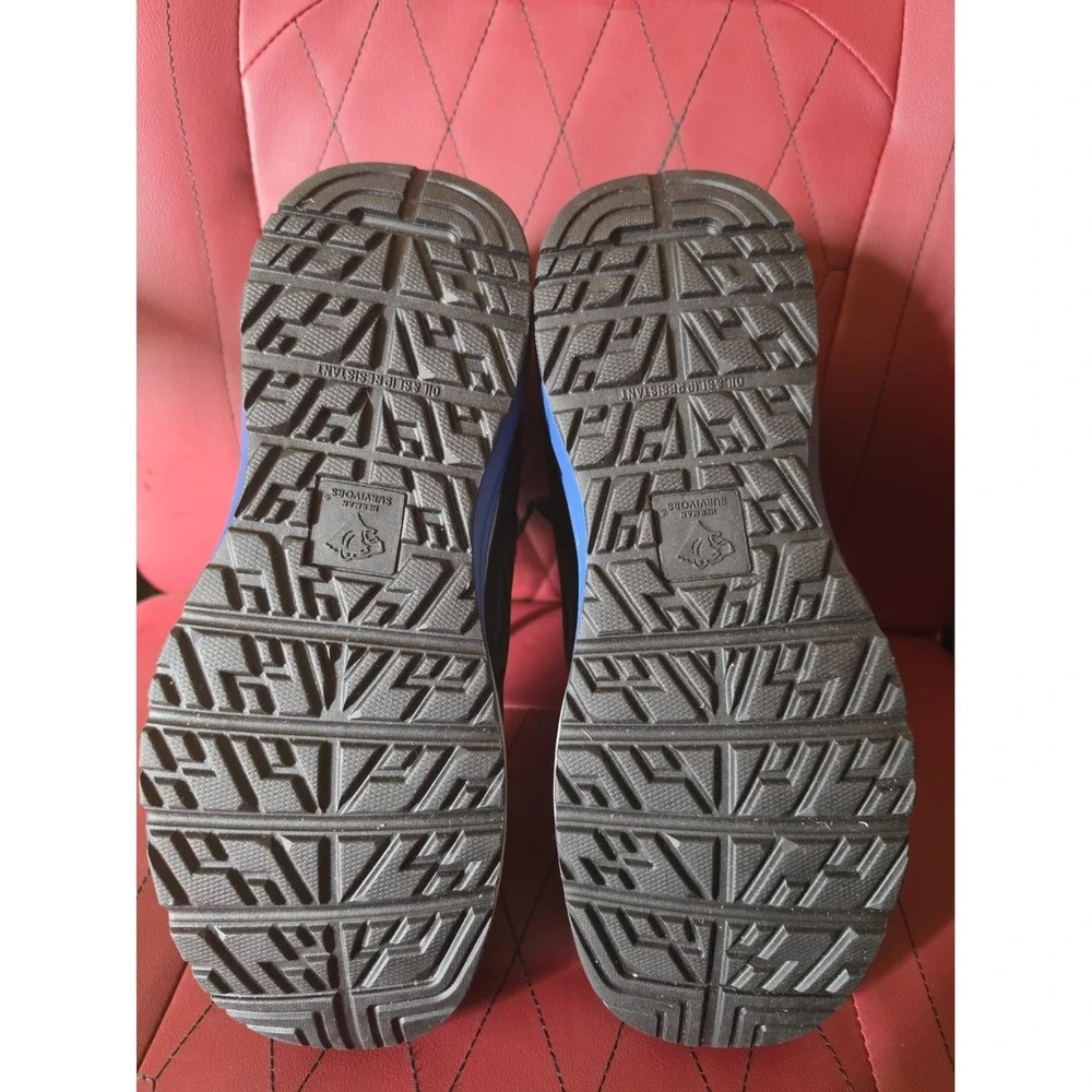 Herman Survivor Black/Blue composite toe work shoe Rubber Sole Solid Size US 10